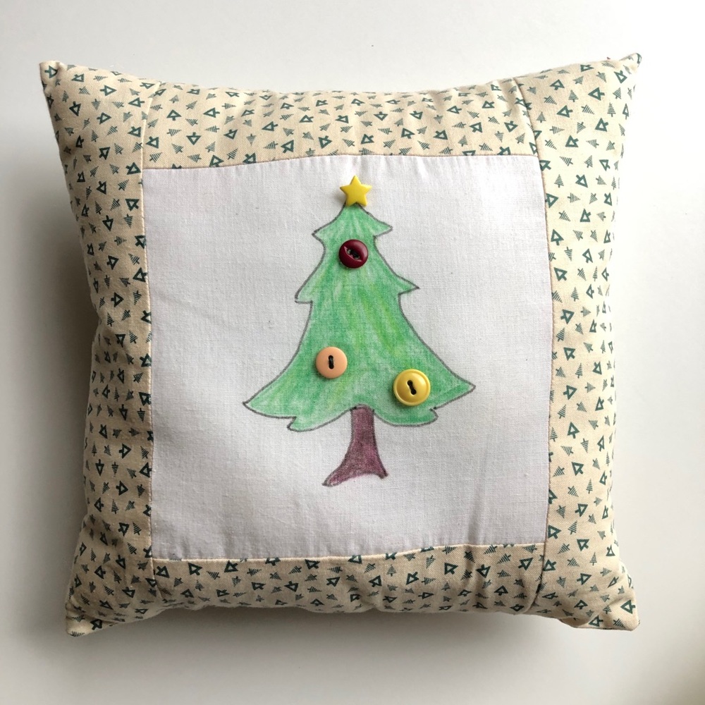 2 small Christmas pillows